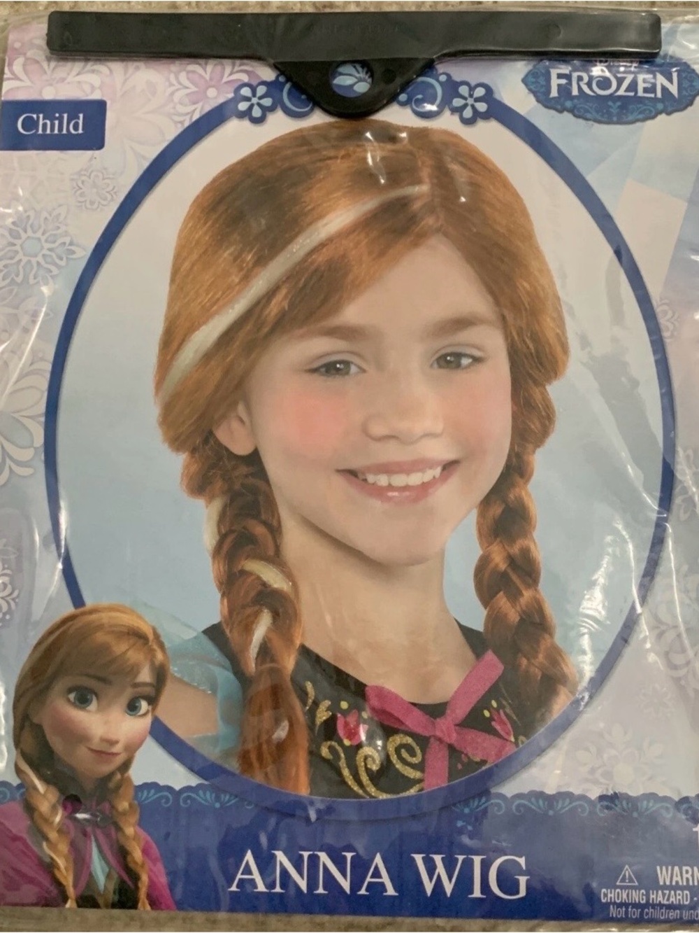 Disney Frozen Girls Anna Wig Halloween Costume Cosplay New Child Princess